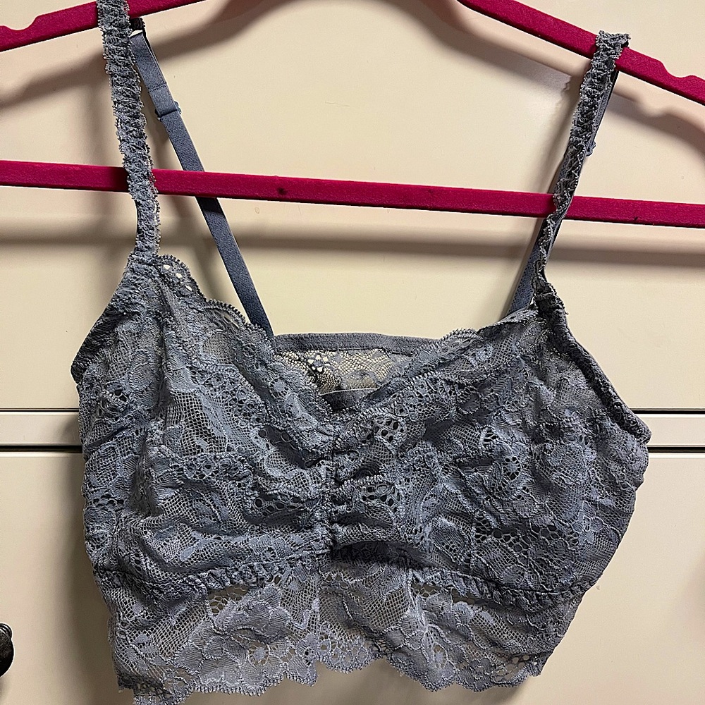 VS PINK Gray Lace Bralette